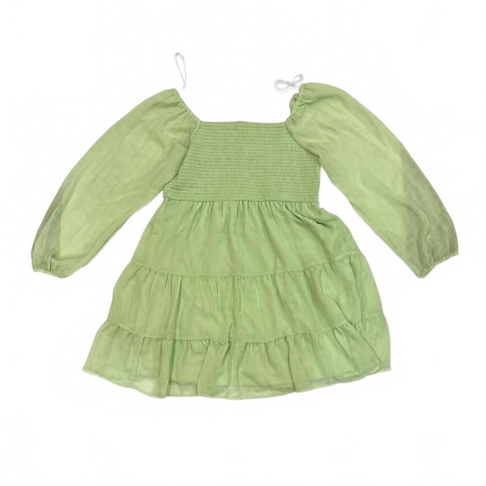 NEW REWIND women's babydoll top in green